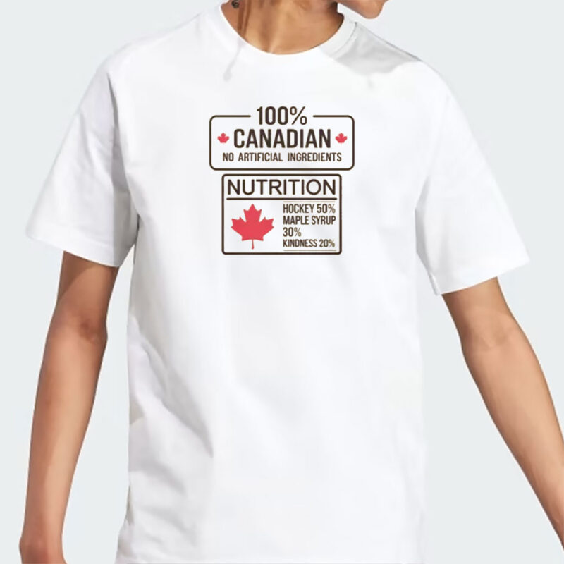 100 Percent Canadian Nutrition Facts T Shirt