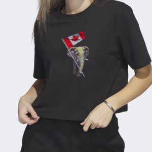 Baby Elephant with the Canadian Flag Shirt