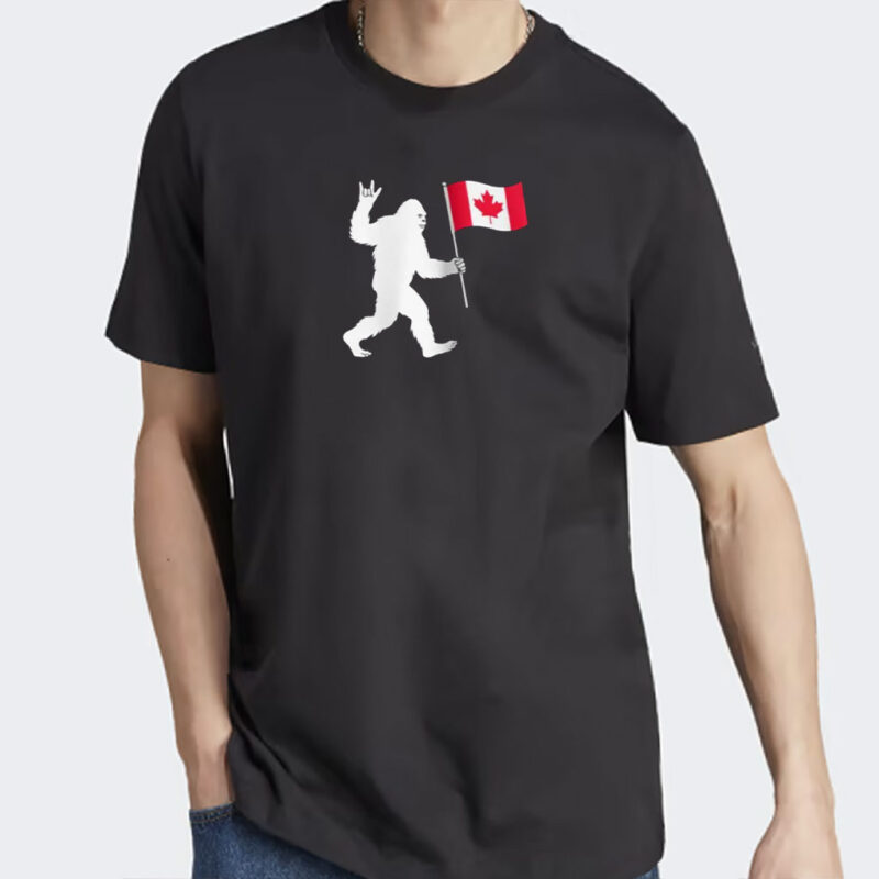 Bigfoot Canadian Pride T-Shirt, Elbows up shirt
