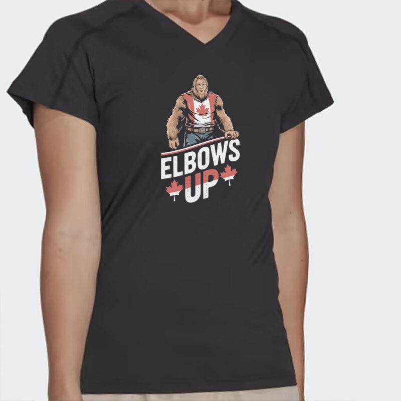 Canada Flag T-shirt, Elbows Up Shirt For Canada Day, Bigfoot lover gift, Funny Political Shirt