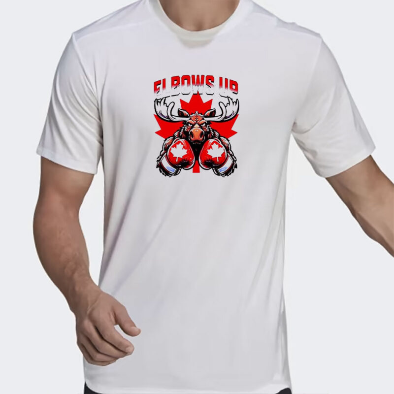 Canada Moose Boxing Elbows Up Boxing Deer T-shirt