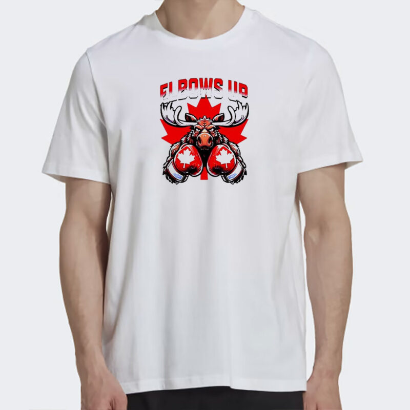 Canada Moose Boxing Elbows Up Boxing Deer T-shirt