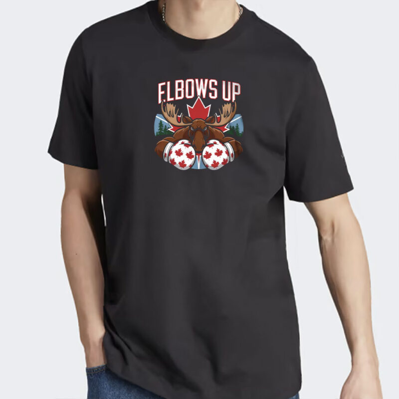 Canadian Elbows Up Shirt, Anti Tariffs Graphic Design T-Shirt, Elbows Up Shirt