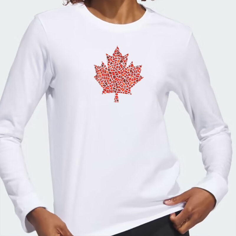 Comfort Colors Canada T-Shirt, Mosaic Maple Leaf, Red Maple Leaf Shirt