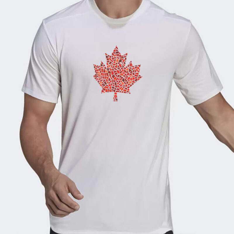 Comfort Colors Canada T-Shirt, Mosaic Maple Leaf, Red Maple Leaf Shirt