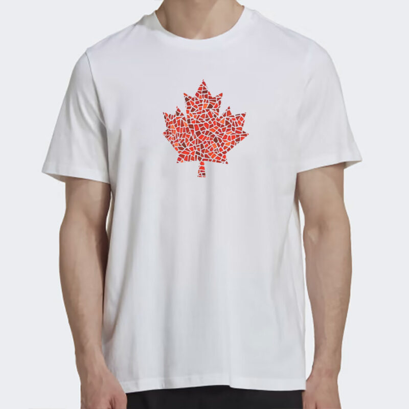 Comfort Colors Canada T-Shirt, Mosaic Maple Leaf, Red Maple Leaf Shirt