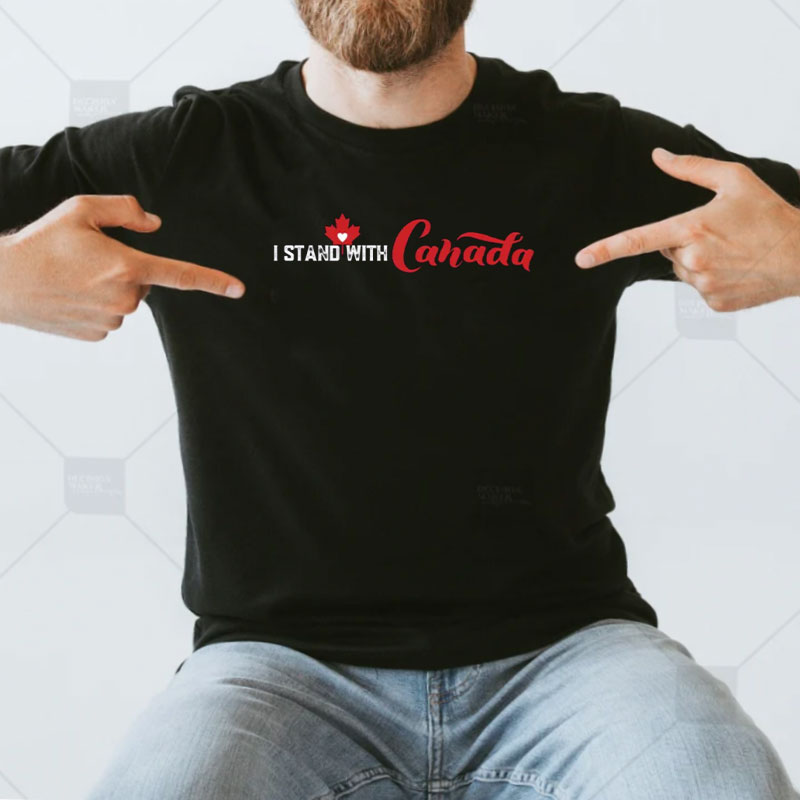 Comfort Colors I Stand with Canada T-Shirt, Canada Never 51st T-Shirts