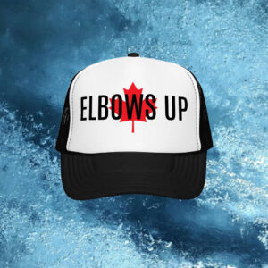 ELBOWS UP CANADA, Canada Proud Hockey Quote Patriotic Hat