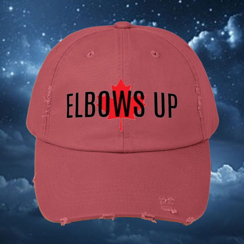 ELBOWS UP CANADA - Canada Proud Hockey Quote Patriotic Hat, Canada Is Not for Sale Hat