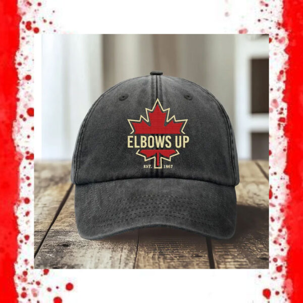 Elbows Up Canada Embroidered Hat, Anti Trump Cap, Political Protest Hat,