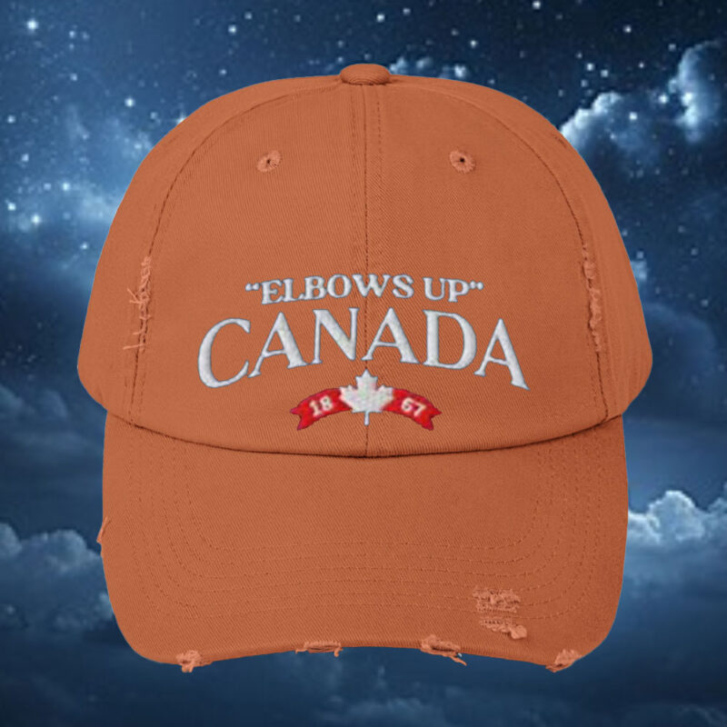 Elbows Up Canada Print Hat.