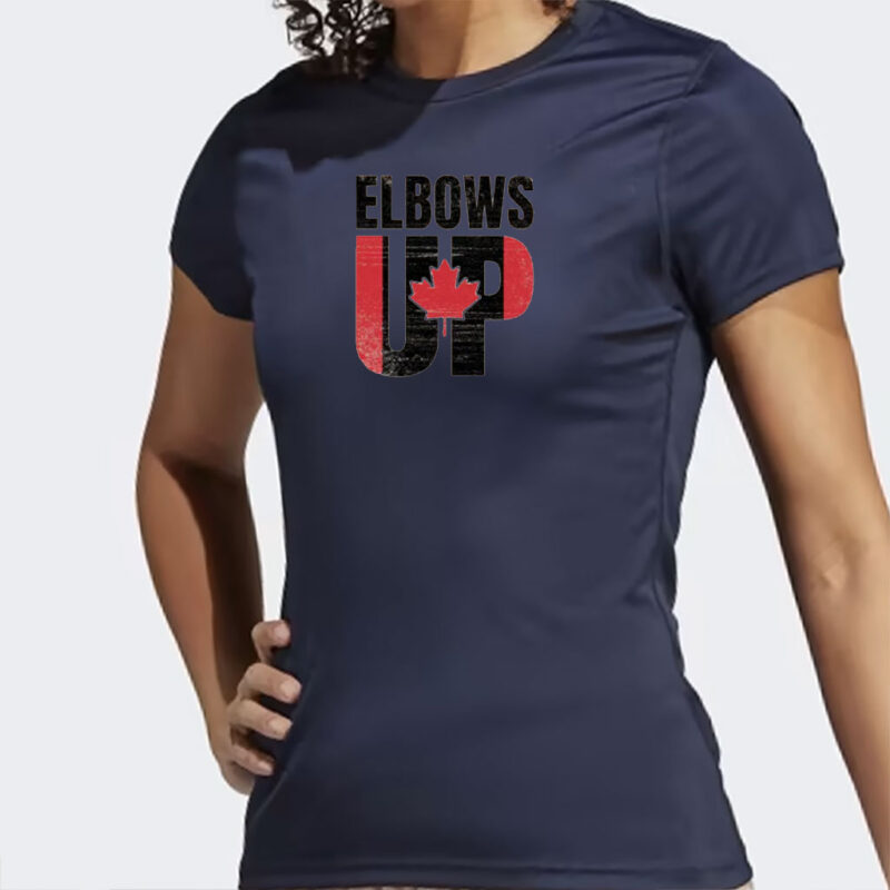 Elbows Up Canada Shirt, True North Strong and Free,Canadian Hockey Culture,Proud Canadian Shirt