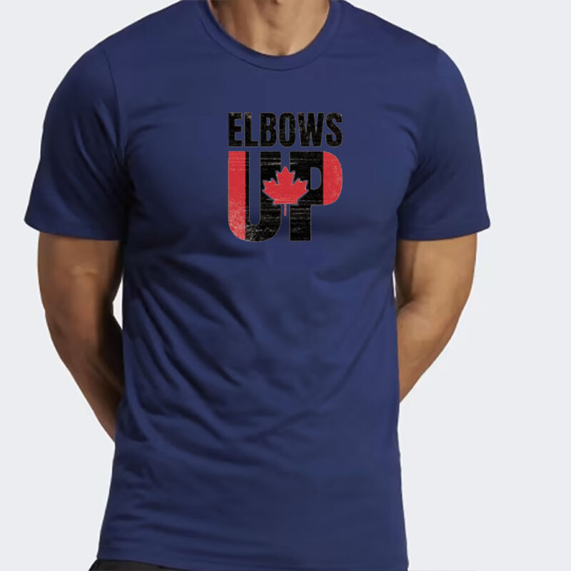 Elbows Up Canada Shirt, True North Strong and Free,Canadian Hockey Culture,Proud Canadian Shirt