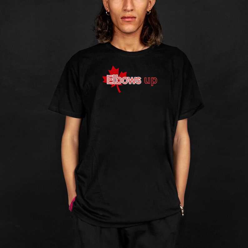 Elbows Up Canada Shirt – Maple Leaf T-Shirt, Canada Day Gift, Canadian Pride Shirt