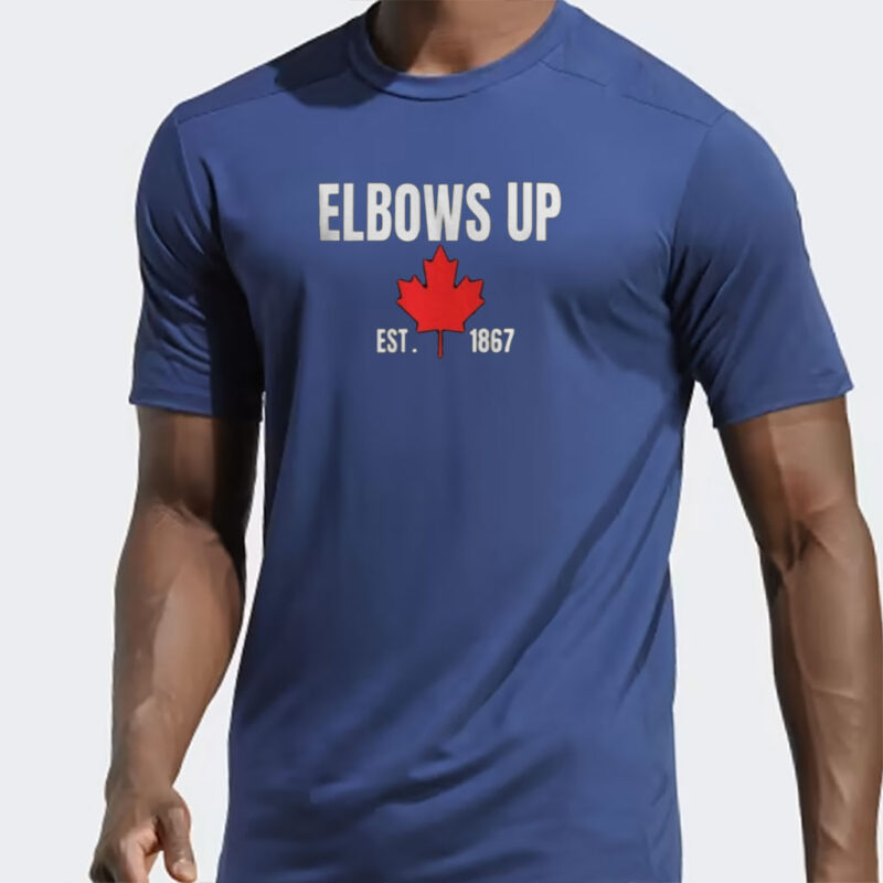 Elbows Up Canada T-Shirt, Canada Est 1867 True North Strong and Free Proud Canadian T-Shirt