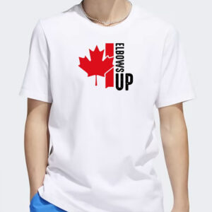 Elbows Up Canada T-Shirt, True North Strong and Free Tee, Canadian Hockey Culture Shirt