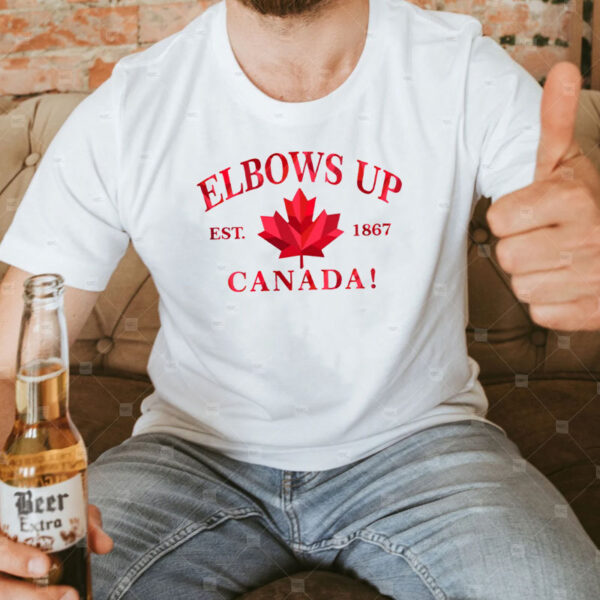 Elbows Up Canada-True North Strong and Free, Canadian Hockey Culture, Proud Canadian Shirt
