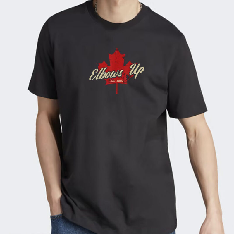 Elbows Up Canada True North Strong and Free Proud Canadian Retro T-Shirts