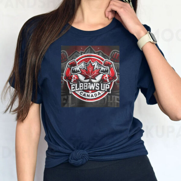 Elbows Up Canada Unisex T-Shirt, Perfect for Sports Fans, Canada Day Celebrations Shirt