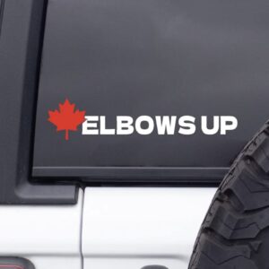 Elbows Up Sticker, Maple Leaf Decal, Buy Canadian Sticker, Canada Vinyl Decal