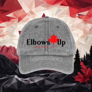 Elbows up Canada 2025 Cap, Maple Leaf Canada Hat, Strong and Free Canadian Classic Cap, Embroidered Canada Hat