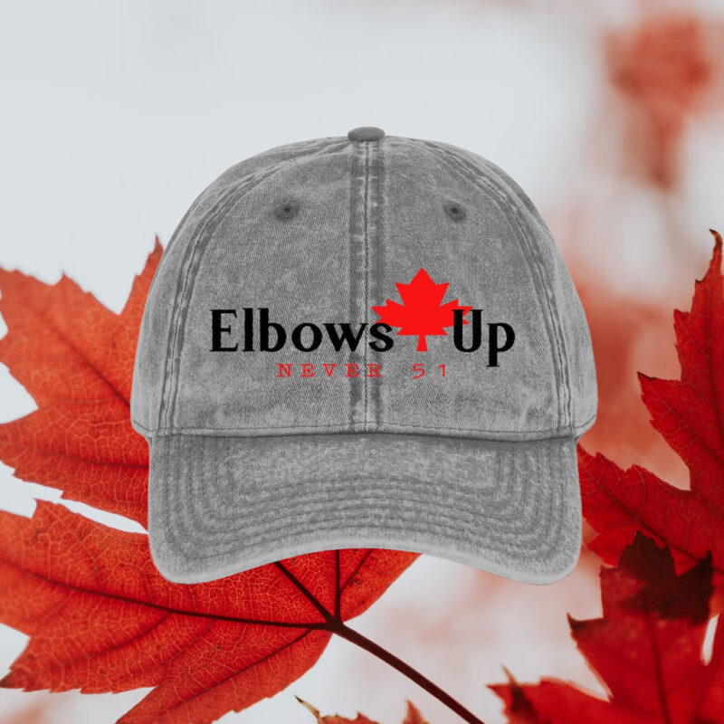 Elbows up Canada Cap, Elbows up Never 51 Hat, Embroidered Canada Hat