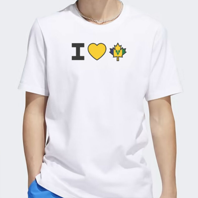 I Love Canada - Canadian Maple Leaf with Saint Vincent and the Grenadines Flag Shirt