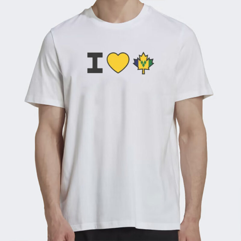 I Love Canada - Canadian Maple Leaf with Saint Vincent and the Grenadines Flag Shirt
