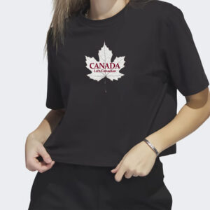 Maple Leaf I Am Canadian Print Shirt