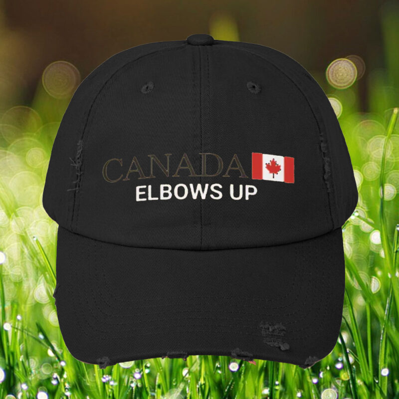 Patriotic Canada Elbows Up Low Profile Baseball Hat, Unique Canadian Flag Cap, Canada Not For Sale Hat