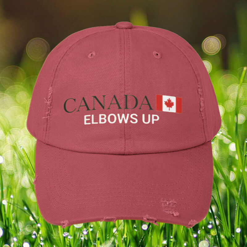 Patriotic Canada Elbows Up Low Profile Baseball Hat, Unique Canadian Flag Cap, Canada Not For Sale Hat
