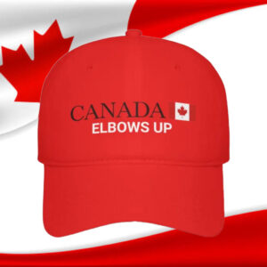 Patriotic Canada Elbows Up Low Profile Baseball Hat, Unique Canadian Flag Cap, Canada Pride - Elbows Up Hat
