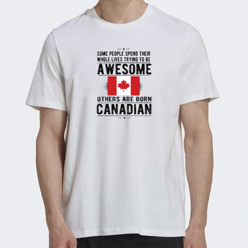 Proud Canadian Flag Canada Heritage Canadian Roots on Unisex T-Shirt