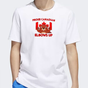 Proud Canadian elbows up beaver and Canada flag shirt, elbows up Canada Shirt
