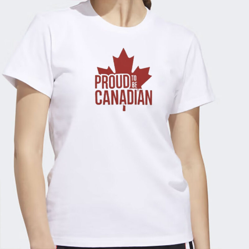 Proud To Be Canadian T-Shirt, Maple Leaf Canada Shirt, Patriotic Canadian Apparel Classic T-Shirt