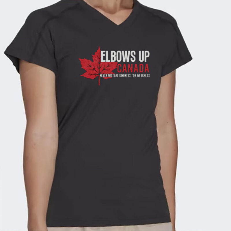 Retro Elbows Up V Neck Shirt Never Mistake Kindness for Weakness Tshirt