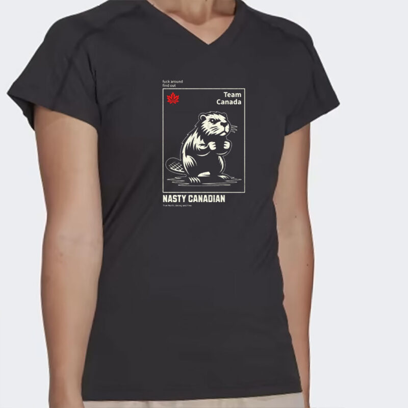 Team Canada Beaver Nasty Canadian T-Shirt, Elbows Up Canada, True North Strong and Free Shirt