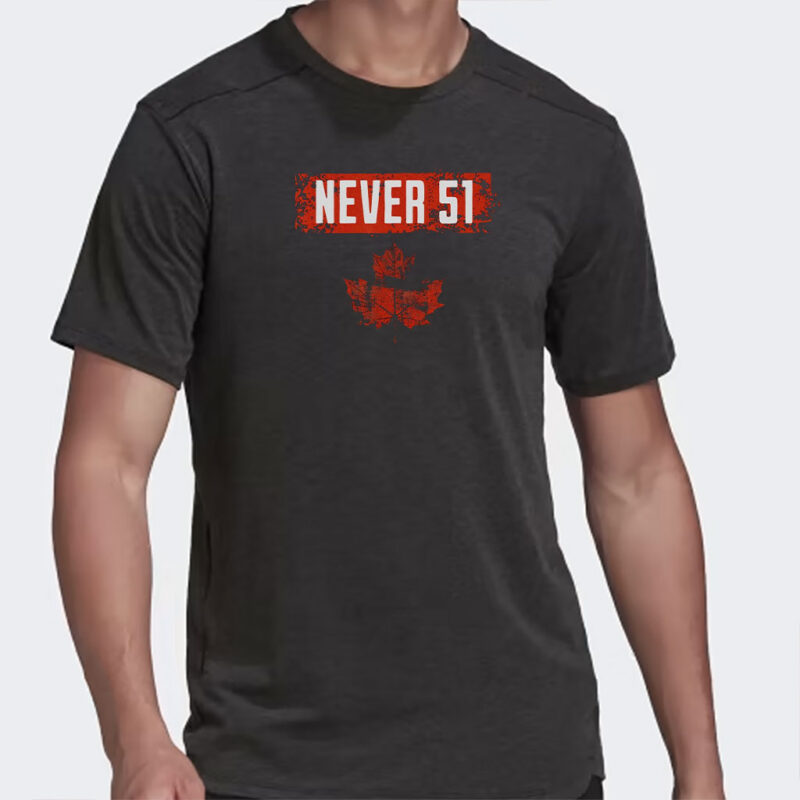 Vintage Never 51St State Canada Flag Shirt