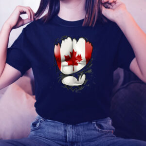 Canada Torn Canadian Flag Mens The Maple Leaf Ice Hockey 2025 T-Shirt