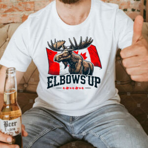 Elbows Up – Canadian Flag & Moose 2025 T-Shirt