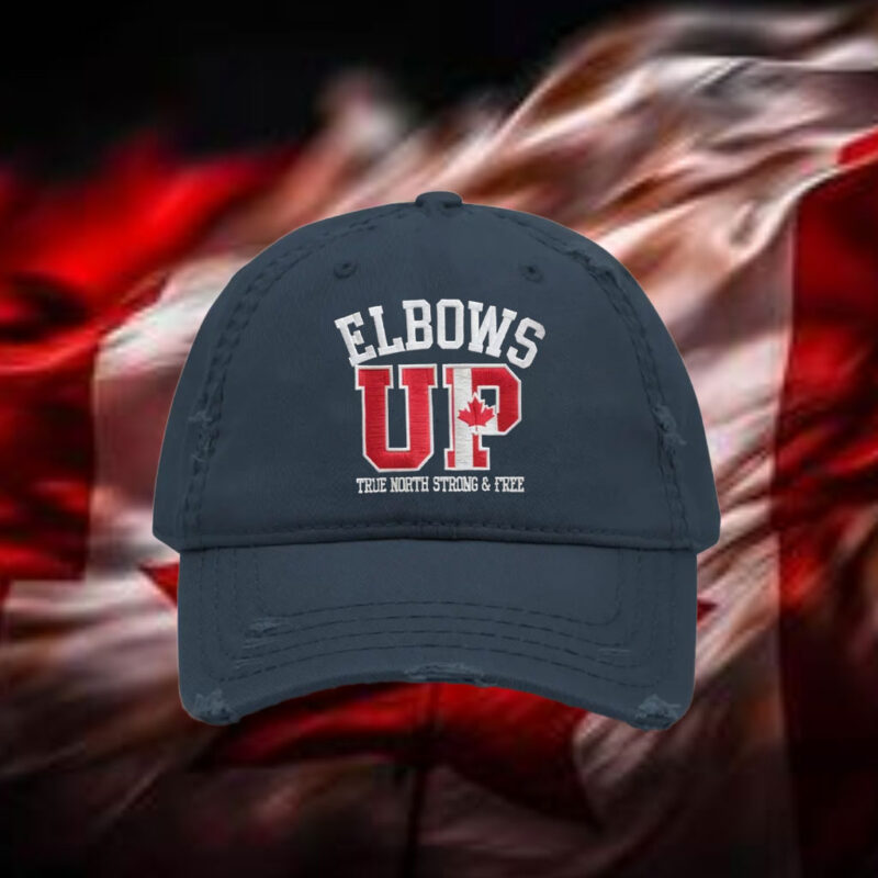Embroidered Canada Elbows Up, Maple Leaf Embroidered Hat