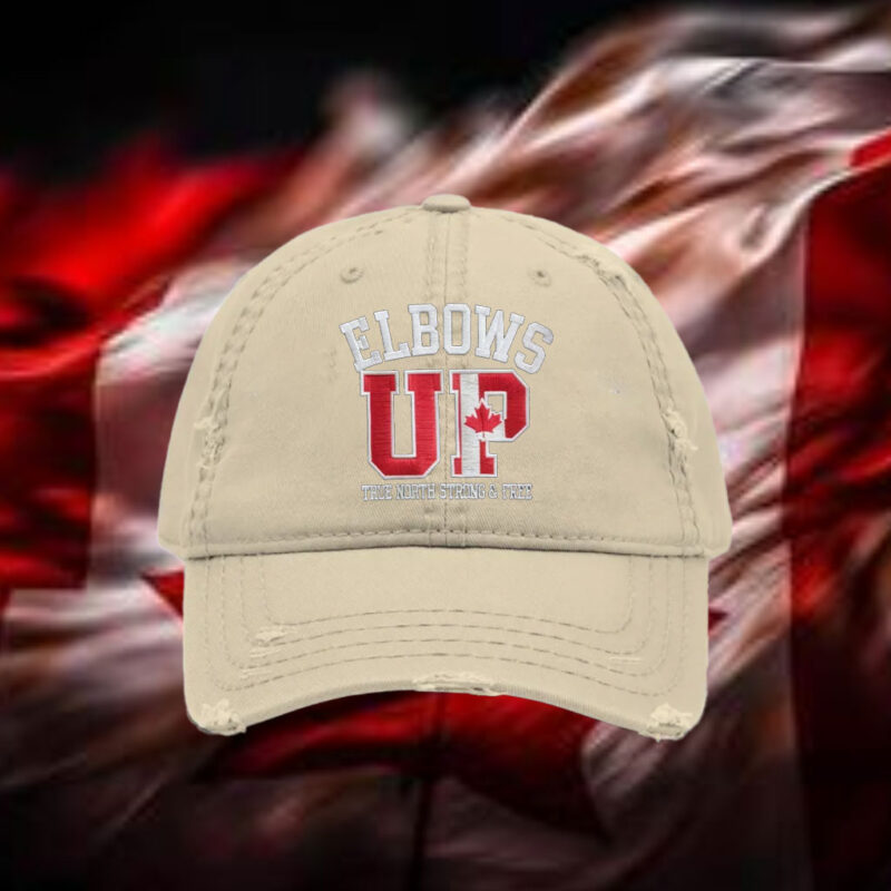 Embroidered Canada Elbows Up, Maple Leaf Embroidered Hat